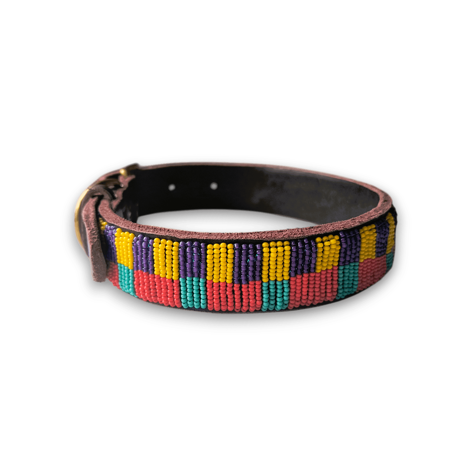 Galago beaded leather collar